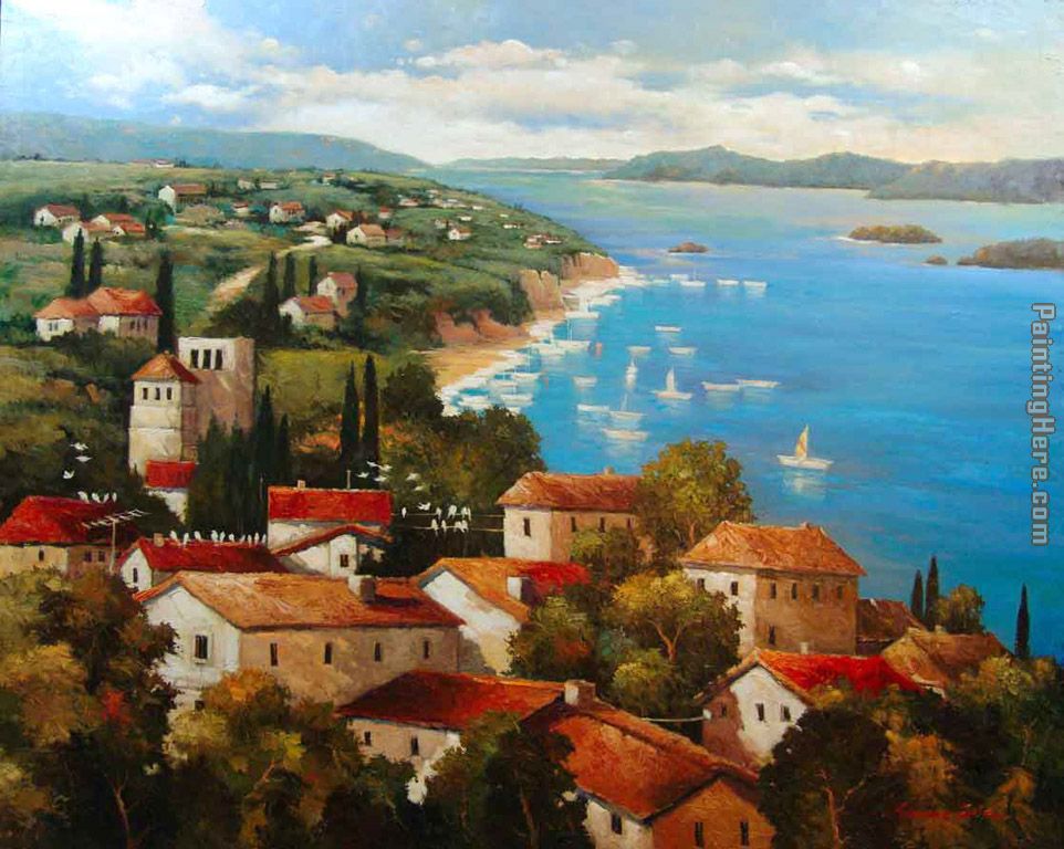 View from Paxos painting - 2010 View from Paxos art painting